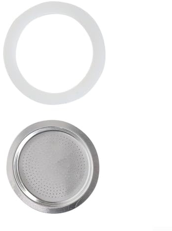 EasyByMall Joints en caoutchouc/anneaux + filtre – Joint d'étanchéité de rechange, pour café/expresso, moka, en silicone, pour casserole Express (12 tasses + tamis )