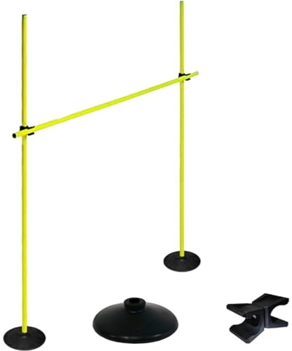 AemaSport Set de Entrenamiento de Agilidad y Velocidad – Vallas Ajustables, Palos de Slalom con Bases Lastradas, Obstáculos para Juego de Pies, Coordinación y Resistencia – Ideal para Atletas, Equipos