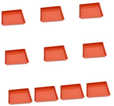 CAXUSD 10pcs Square Tray Plant Pot Base Tray Flowerpot Water Plate Gardening Pot for Home Use