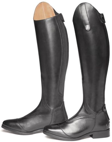 WEHAM Black,39,Women Men Equestrian Boots Retro Lace up PU Leather Knight Boots Outdoor Riding Long Boots for Beginner