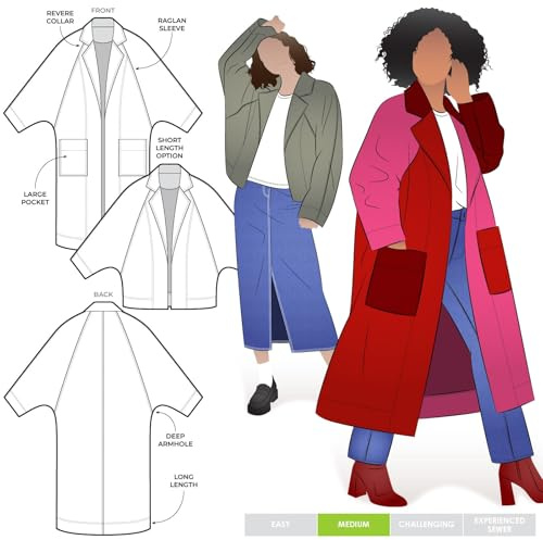 Style Arc Sewing Pattern - Springfield Woven Coat (Sizes 10-22)