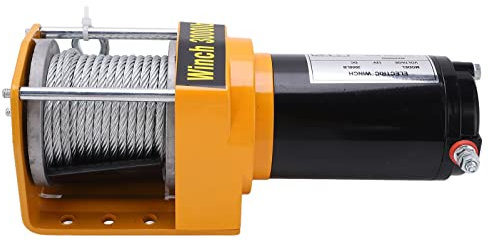 Cabrestante Eléctrico, Cabrestante de Remolque Cabrestante Portátil de Acero Inoxidable de 12 V con Cuerda de 5 Mm X 10 M para ATV UTV Offroad