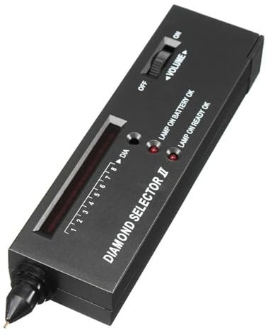 EHYSYN professionelles Metalldetektor V2 Diamant-Tester, Edelstein-Schmuck, Edelstein-Werkzeug + Lupe + Skala, Edelstein-Detektor, tragbarer Diamant-Tester Metalldetektor