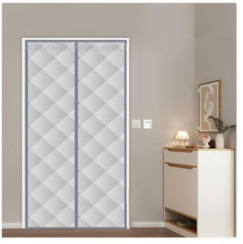 YXEHZ Winter Verdickter Türvorhang Thermo Vorhang Gegen Kälte Winddichte Thermovorhang Tür Geeignet Für Die Isolierung Von Häusern und Wasserfestes Grau(1.1x2.2m)
