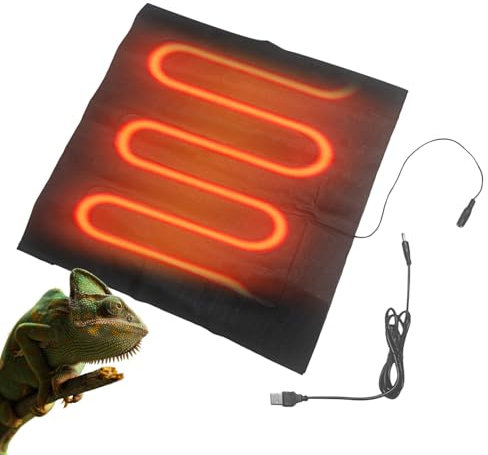 Under Tank Heater Thermostat - Reptile Heat Mat, 45℃ Temperature Control pad | 12.99x12.99 inches Snake Heat Pad, Washable Warming Hermit Crab Lizard Terrarium, Heating Pad Combo Sets
