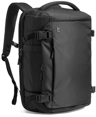 tomtoc 40L Reiserucksack, TSA-freundlicher Handgepäck Rucksack, Wasserdichter Rucksack Handgepäck Flugzeug, Leichter Business Laptop Rucksack Herren Damen für 17,3 Zoll, Großer Weekender-Tagesrucksack
