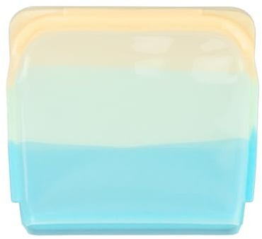 Sac alimentaire en silicone – Pochette alimentaire en silicone | Conteneur transparent | Sandwich Snack Céréales Marinate Viande Sac de rangement de voyage pour la cuisine, le congélateur, le déjeuner