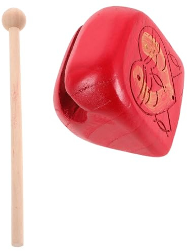 ELAYARD Holz Fisch Schlaginstrument mit Schlägel Handperkussion aus Holzklotz für Erwachsene und Kinder Vielseitiges Rhythmusinstrument für Schule Zuhause und Konzert