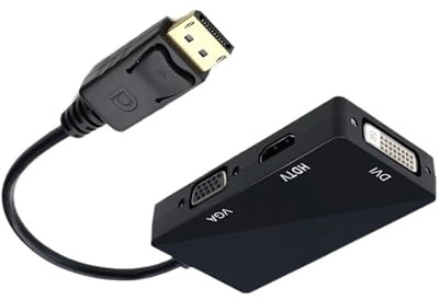 Cavo di conversione monitor 3 in 1 Displayport DP a HDMI-compatibile DVI VGA adattatore 1080P for proiettore TV laptop PC Display Port convertitore connettore cavo linea di conversione display