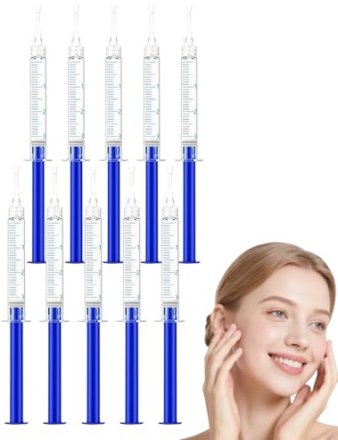 hommova 10PCS 35% CP Teeth Whitening Gel, Teeth Whitener Gels Refills, 3ML Teeth Bleaching Gel Syringes