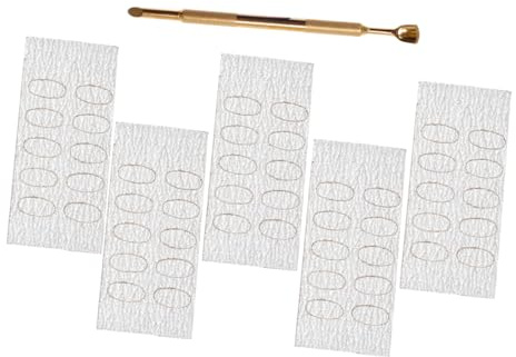OSALADI Herramienta para Cutículas Doble Cabeza en Acero Inoxidable Ángulo Ruso y Almohadilla Abrasiva, Adecuado para Manicura, Pedicura y Arte en Uñas