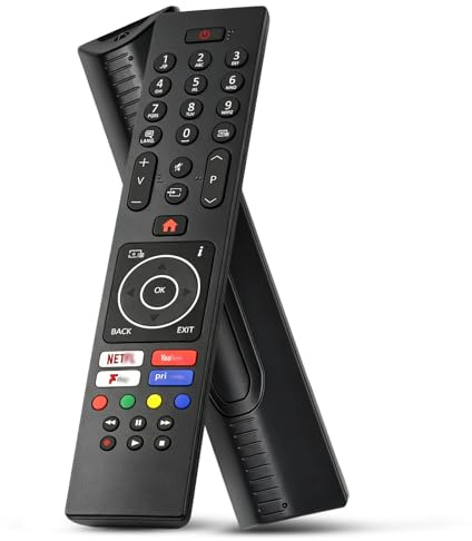 Bush TV Remote Control Replacement for Bush Smart TV Compatible with Finlux Celcus Polaroid Luxor Digihome Logik TVs - Universal Remote with Netflix YouTube Freeview Buttons No Setup Required