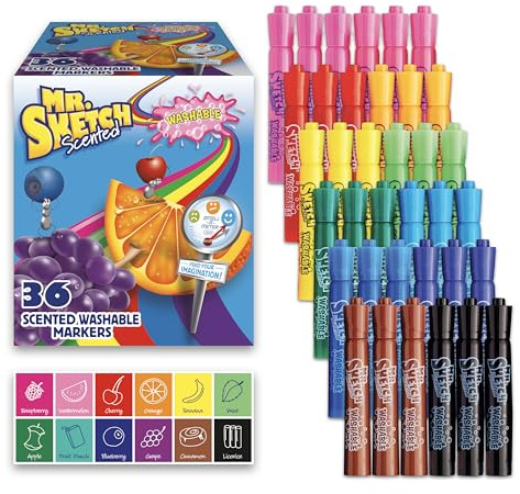 Sanford – Mr. Sketch,abwaschbare Aquarellstifte, 12 Stück, blau (20003TL) Pack Of 36 verschiedene Farben