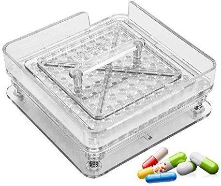 Yotown Capsule Filler, Empty Capsule Plates 100 Holes Manual Vitamins Powder Pressing Plate Capsules Fill Tool