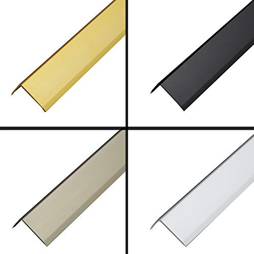 Treppenkantenprofil von PRIOstahl | Treppenkante für Treppen | Aluminium - Winkel 20 x 35mm | Farbe Champagner | Länge 1000mm| Selbstklebend