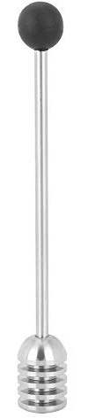Miel Dipper Cuchara Acero Inoxidable Miel Agitador Mezclador Varilla Stick Cocina Cafetería (negro)