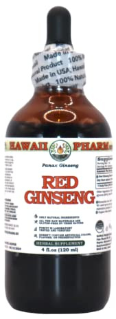 Hawaii Pharm Europe Roter Ginseng (Panax Ginseng) Trockenwurzel ALKOHOLFREI Flüssigextrakt Glyzerit 120 ml