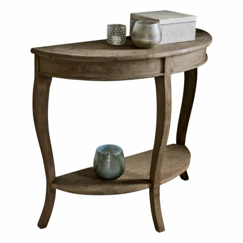 Loberon Konsole Crowley, braun | natürlich schöne Maserung, schwungvoll geformt, nostalgische Eleganz, Konsolentisch, Mangoholz
