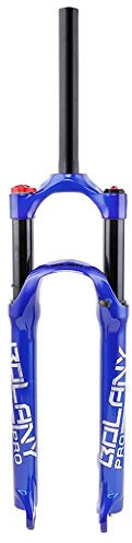 KANGXYSQ Mountainbike Fahrrad Federgabel 100mm Travel 26 Zoll 27,5 Zoll 29 Zoll MTB Bike Luftgabel Fahrrad Stoßdämpfer Schulterkontrolle 1-1/8 - Blau (Color : Blue, Size : 26 inch)