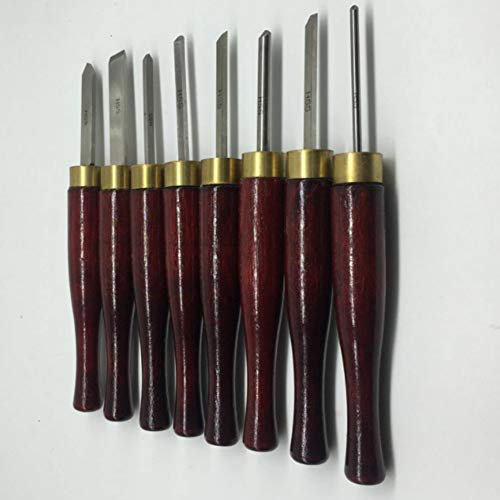 BomDog Wood Lathe Chisel Turning Set,Wood Lathe Chisel Set Turning Tools (8Pcs)