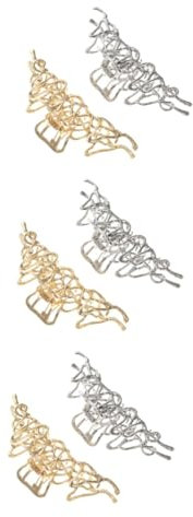 DOITOOL 6 Piezas Tarjeta De Accesorios Para El Cabello Para Mujeres Clips Broche De Horquilla Broche De Pelo Pinzas Para El Cabello Rizado Retro Modelado Perder El Oro