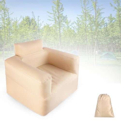 XINZI Aufblasbares Sofa Camping Outdoor Luftsofa Camping Sofa mit Rücken Armlehne Aufblasbare Couch Camping für Indoor, Outdoor, Party, Reisen, Strand(Einpersonensofa)