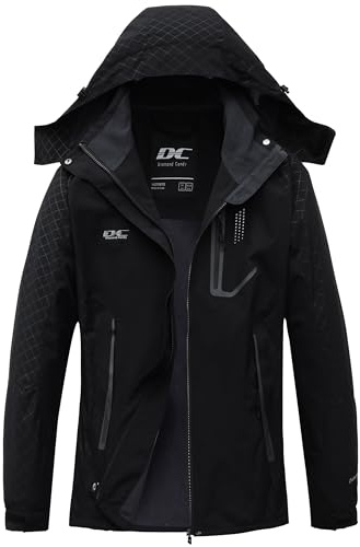 DCmount Womens Waterproof Jacket Ladies Hooded Raincoat softshell
