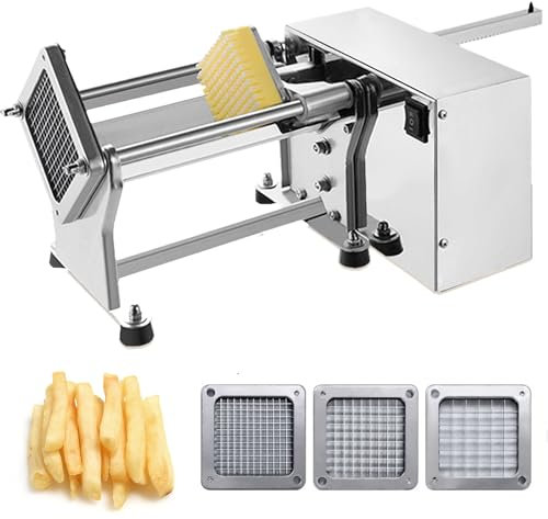 ylpddmm Cortadora Comercial de Verduras Picador,Cortador Patatas Fritas,Cocina Profesional Cuchillo de Acero noxidable