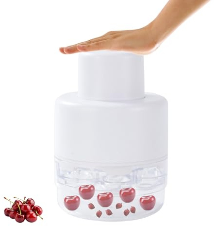 Kirschentkerner, Kirschkernentsteiner Kirschentkerner Werkzeug Entkerner Kirschentsteiner Obstentkerner Entsteiner Kirschen Kirschentkernen für Schnell Entfernen Früchtsteinen (Weiß)