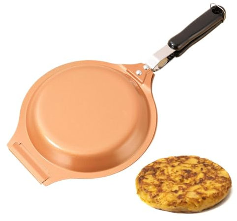 Double Sided Pancake Pan, Non-Stick Egg Mold - Stainless Steel Frying Pan | 7.5 Frying Pans Cookware for Home Camping Picnic Induction Pan