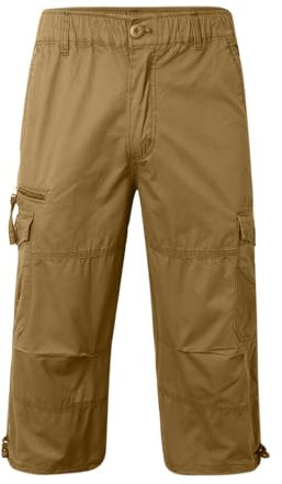 SRZYMJ Chino Hose Herren Jogginghose Baumwolle Leichte Sommerhose Cargo Mit Zipper Leinenhosen Angelbekleidung Wasserdicht Evershape Strumpfhose Light Gelb Röhrenhose Hosen Herren Sommer M