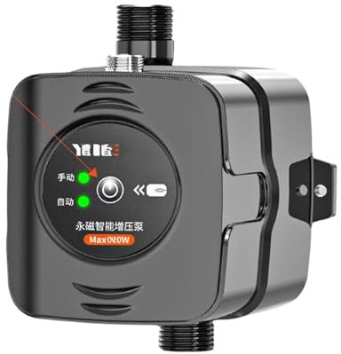 Automatic Domestic Booster Pump with Adapter, 60w Shower Water Pressure Booster Pump Low Noise Circulation Pump for Home Solar Heater/Faucet