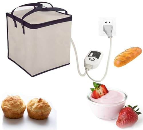 Gärschrank mit Heizung, 10-Zoll-Gärbox-Beutel, Faltgärschrank, wiederverwendbares Sauerteig-Starterglas, Werkzeugset für die Sauerteigbrotherstellung, Niedertemperaturheizung zur Herstellung von Bro