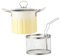 Cangas de freidora de grasa profunda con canasta y tapa, olla de freír 3L con filtro, mini freidora de aceite profundo anti-salpismo con mango anti-escalado, utensilios de cocina preparados para freí