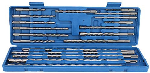 Mavaol Jeu de 20 forets en acier au carbone 40Cr avec pointes en carbure YG8, haute performance pour béton, brique, pierre, perceuses à percussion, boîte à outils incluse