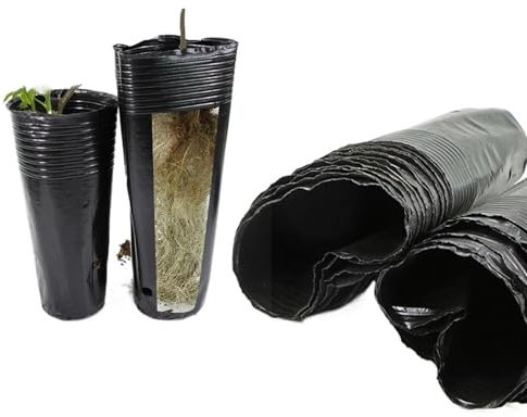 Vasi Alti Vaso rotondo alto for piante da giardino Coltivazione fioriera Contenitori profondi in plastica for vivaio Vasi for coltivazione di fiori Contenitori for coltivazione di alberi Per Piante Da