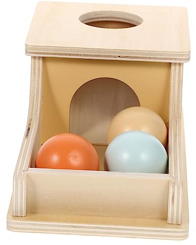 UPKOCH Holzspielzeug Montessori Münzbox Motorikspielzeug Für Kleinkinder Pädagogische Spardose Lernspielzeug Zur Entwicklung Von Hand-Augen-koordination Und Logischem Denken