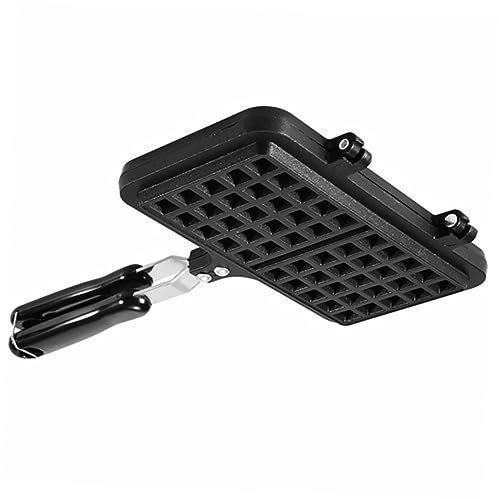 MOTHNUR Moule à Gaufres Accessoires Pour Gaufrier Gaufre De Cornets De Crème Glacée Gaufrier Farci Gaufrier Mini-tiret Petit Gaufrier Ustensiles Antiadhésifs Crêpe Fonte D'aluminium Black