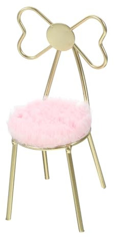 Abaodam Miniatur Möbelstück Eleganter Mini-Stuhl Mit Kissen Für Puppenhaus Dekorative Schlafzimmermöbel Hochwertige Handwerkskunst Für Kreative Fotografie Und Wohnaccessoires