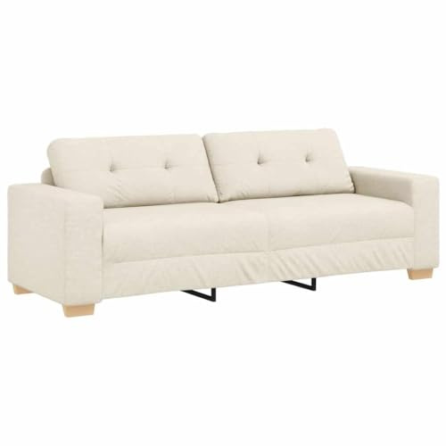 vidaXL Sofa 3-Sitzer Leinen 180 cm