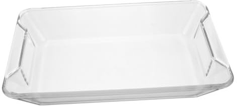 Alipis Fisch-Servierplatte Gericht Platten Teller zum Servieren von Speisen Backofenfeste Servierplatte Langlebige Glasplatte Speiseteller Fischplatte aus Glas gehärtetes Glas Transparent