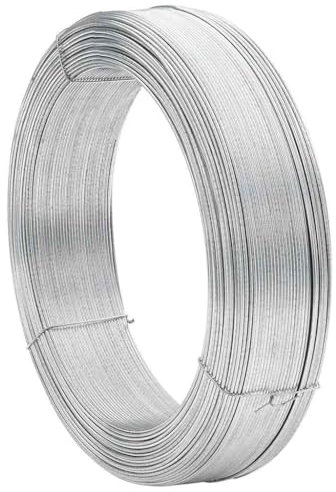 Filo legante per recinzioni, 250 m, 2,5 mm, in acciaio, filo ad alta resistenza per recinzioni da giardino, siepi e tensioni di confine, resistente alle intemperie e durevole per serrature sicure