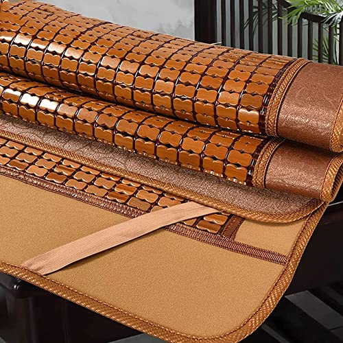 Colchón plegable de bambú refrescante, transpirable, tapete de bambú carbonizado, tapete de cama de verano, antideslizante, ideal para cama individual/doble, uso familiar (39 x 75 pulgadas)