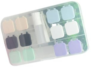 UKCOCO Boîte de Rangement Lentilles de Contact Portable Capacité Spacieuse Étui et Pratique pour Lentilles Kit de Stockage pour Voyage et Activités Extérieures Mixte