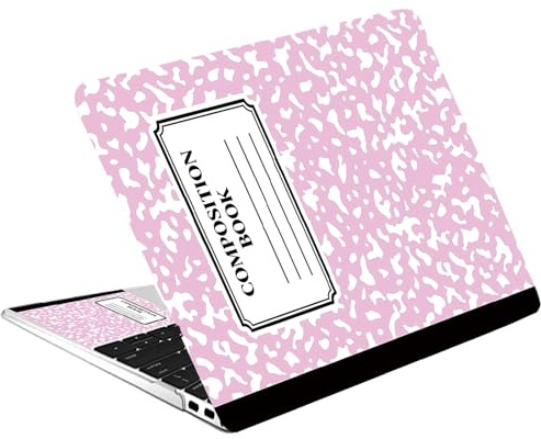 CREATCABIN Adesivo per Laptop PVC Citazione Adesivo per Notebook Adesivo per PC Protezione Personalizzata Impermeabile AntiGraffio per 12.1 13 13.3 13.6 14 15 15.3 16 Pollici Libro Composizione Rosa