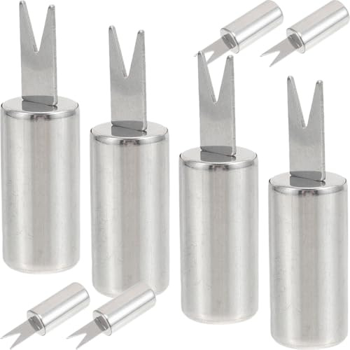 Kisangel Lot de 8 Brochettes de Maïs en Acier Inoxydable, Fourchettes Portables pour Barbecue et Plancha, Accessoires Compacts pour Repas en Plein Air