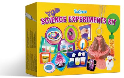 PATIFEED 50+ Lab Experiments Science Kits for Kids | Magic, Chemistry, Volcano, STEM Toys, Birthday Gifts, for Boys Girls, Hands-On Activities