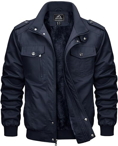 MAGCOMSEN Herren Jacke Winterjacke Parka Outdoor Gefüttert Warm Winter