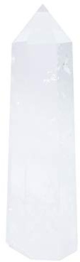 Runyangshi Clear Quartz Natural Healing Crystal Wands Height 2-2.4, 6 Faceted Prism Wand Reiki Chakra Stone, Natural Quartz