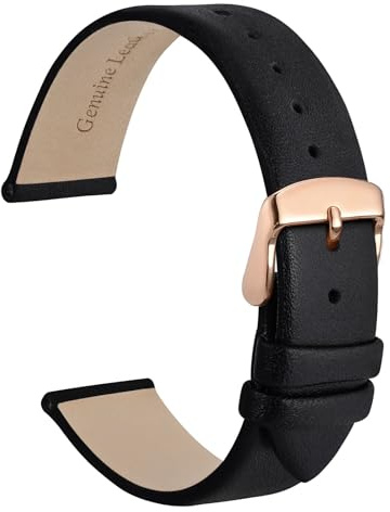 WOCCI Elegante Uhrenarmbänder, Ersatzbänder Echtem Leder, Edelstahlschnalle, 8mm 10mm 12mm 14mm 16mm 18mm 20mm